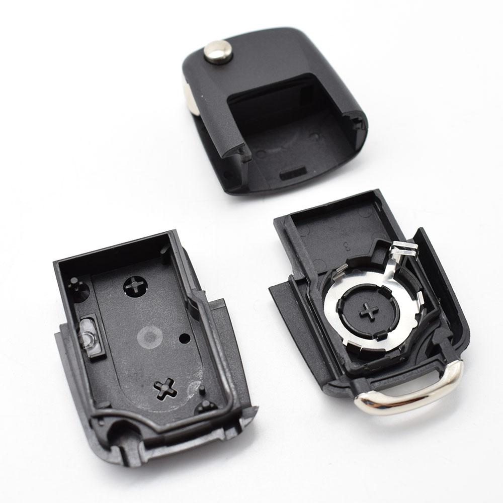 2 tlačítka Flip Kryt pouzdra na klíče Shell ABS Plast Pro Volkswagen Golf Passat Polo Bora Lupo Transporter Sharan Fox Škoda Octavia