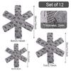 Coussins séparateurs pour casseroles - Lot de 12 - 3 tailles - Feutre de polyester - Gris