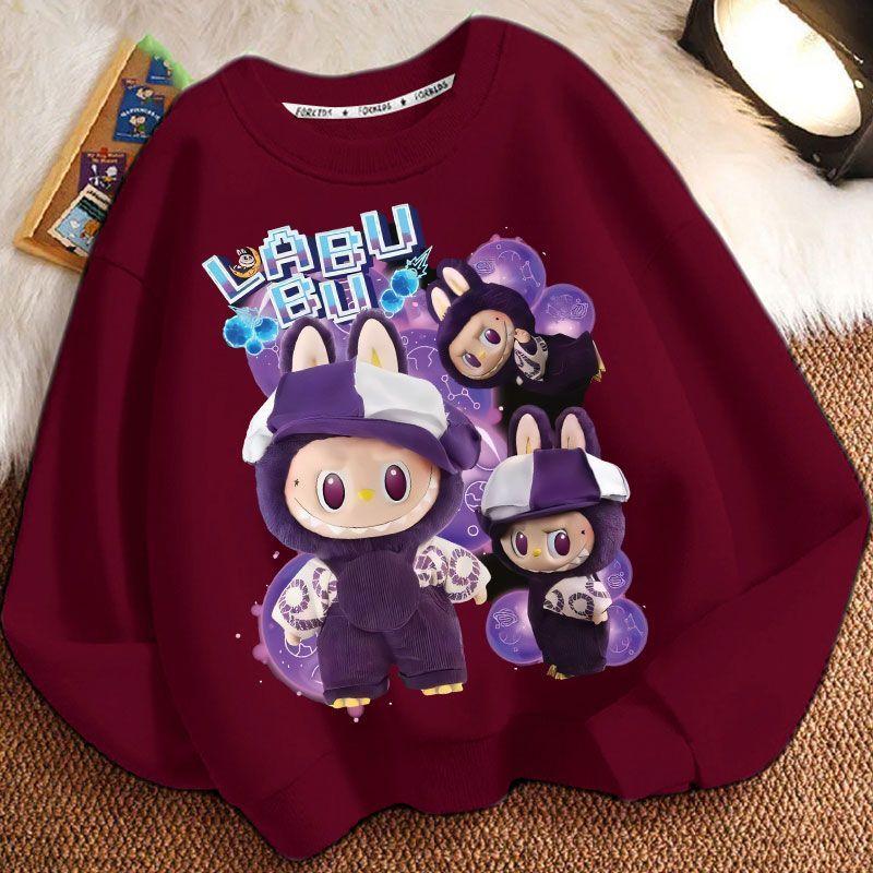 Children's Round-neck Hoodies, Cute Long-sleeved Hoodies for Boys and Girls In Spring and Autumn