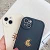 Cute Moon Sun Soft Silicon Phone Case For Iphone 14 13 12 11 Pro Max Anti Knock Back Cover For Iphone X Xr Xs Max 7 8 Plus Se