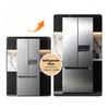 Selbstklebende gebürstete Edelstahl Kontaktpapier Metallische Folie Kühlschrank Aufzugstür Makeover Wasserdichter Aufkleber 0,16mm
