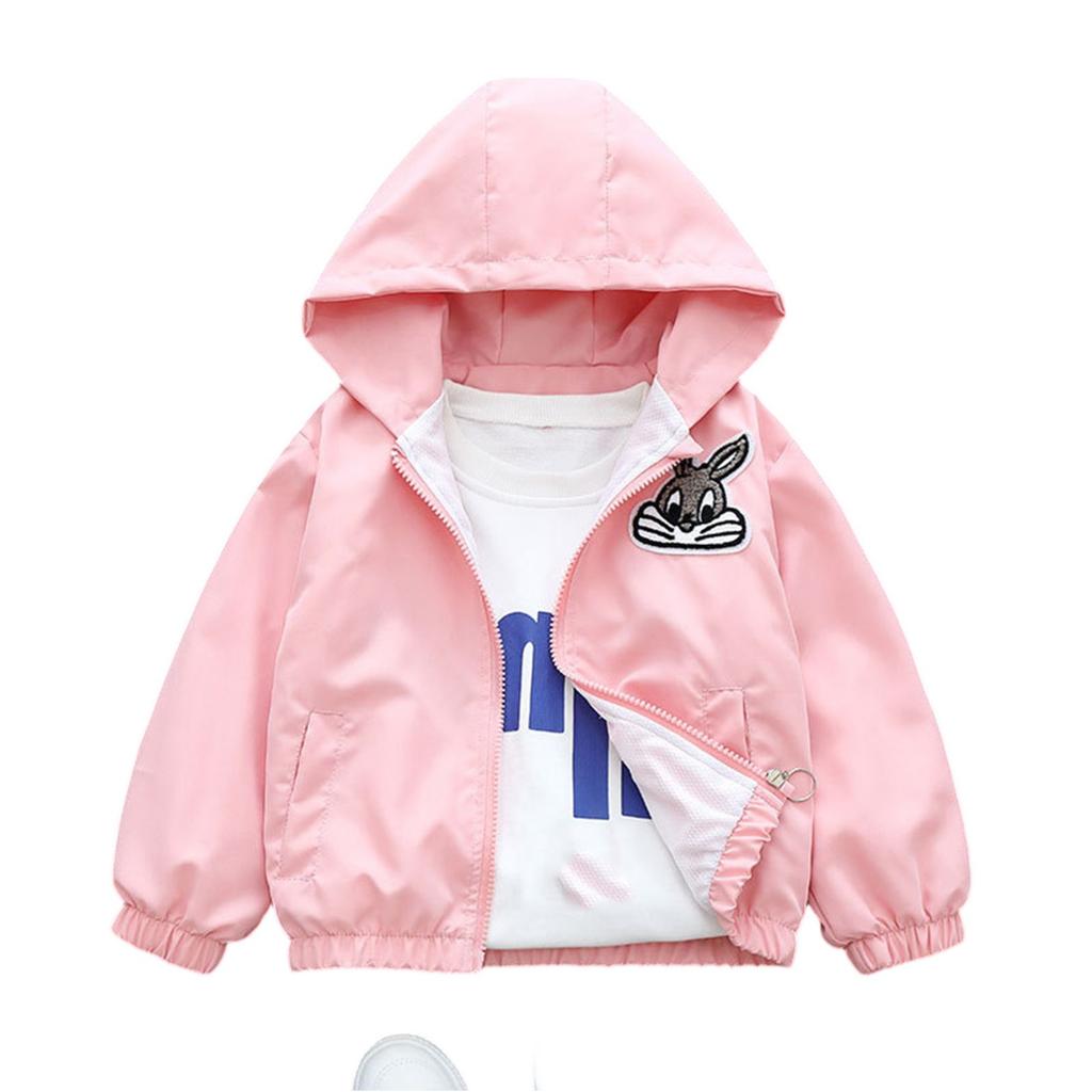 Płaszcz dziewczęcy: Cienka i modna bluza z kapturem dla dzieci