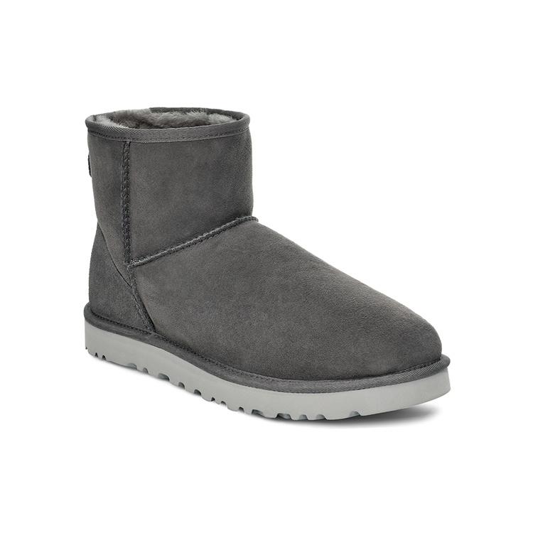 UGG Classic Mini Fleece Lined Snow Boots Dark Grey Men's 1002072-DGRY