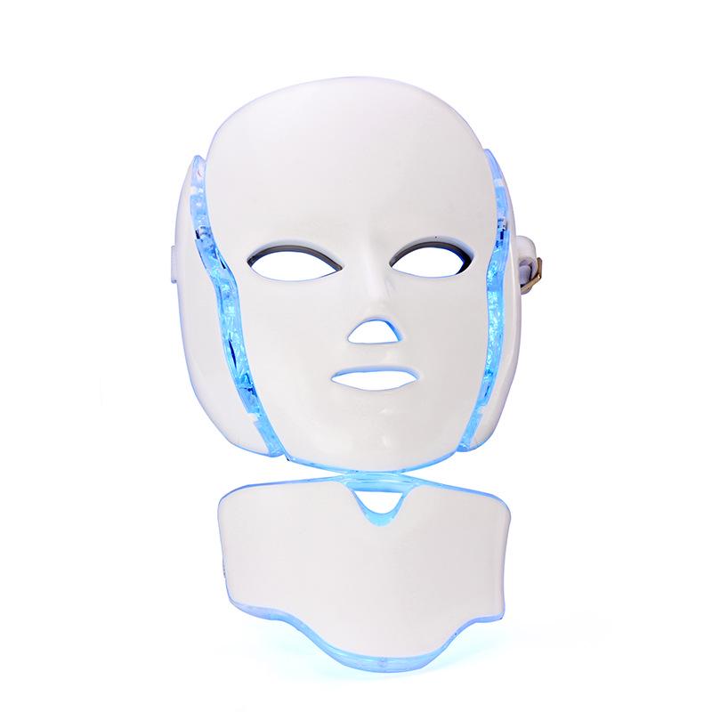Cross-Border LED Seven-Color Light Beauty Mask with Neck Microcurrent Spectrometer