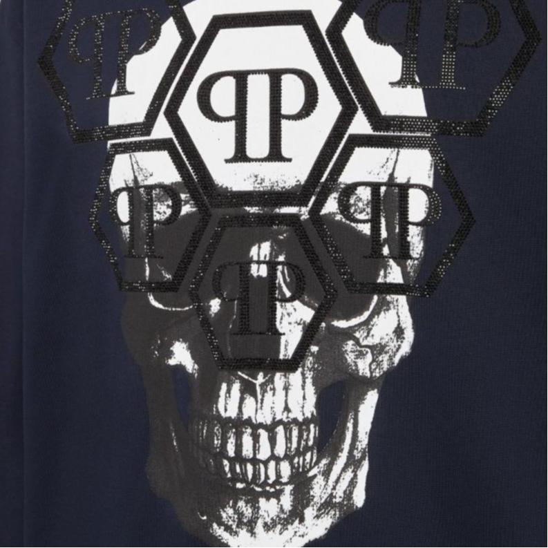 Philipp Plein Skull long-sleeve hoodie UADC-MJB3563-PJY002N-