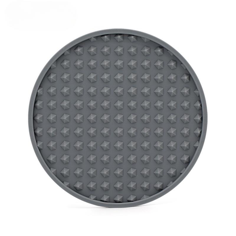 Silicone Cup Mat Irregular Pyramid Cup Mat Round Thick Can Be Equipped with Storage Brackets