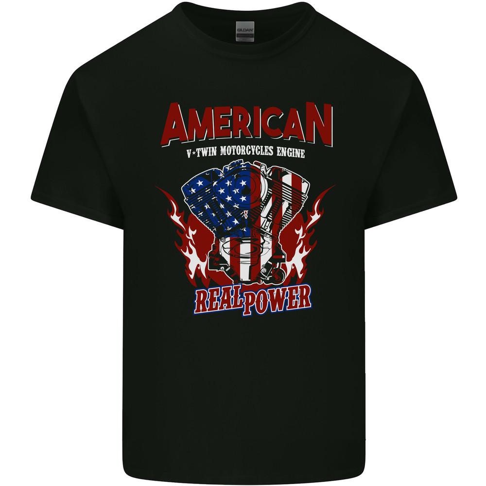 American V Twin Motorcycle Biker Chopper Mens Light Cotton T-Shirt Unisex T-Shirt S
