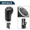 TUCKBOLD Manual Gear Shift Knob for Opel Corsa D Black Silver Tone Plastic 6-Speed 2006-2014 (1pc)