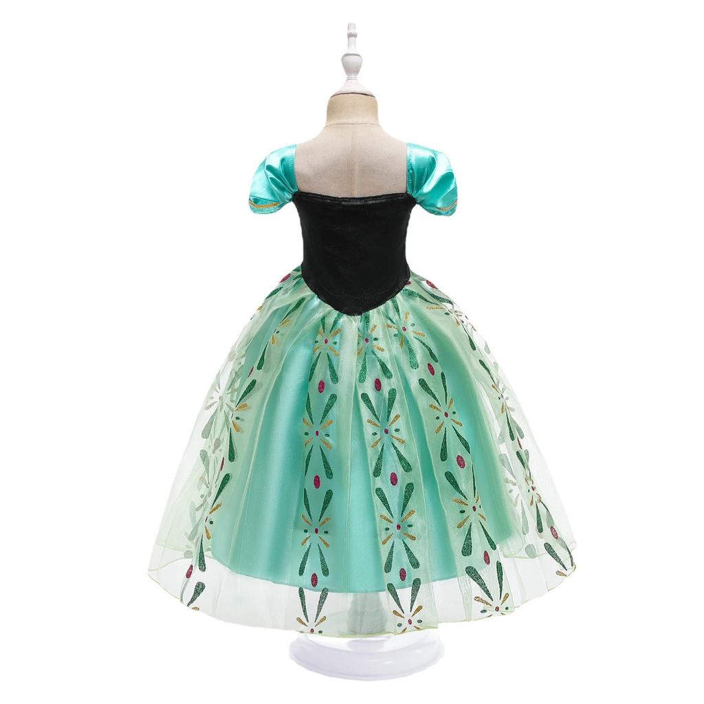 2023 Summer Frozen Princess Anna Dress for Girls - Birthday & Holiday Performance Outfit
