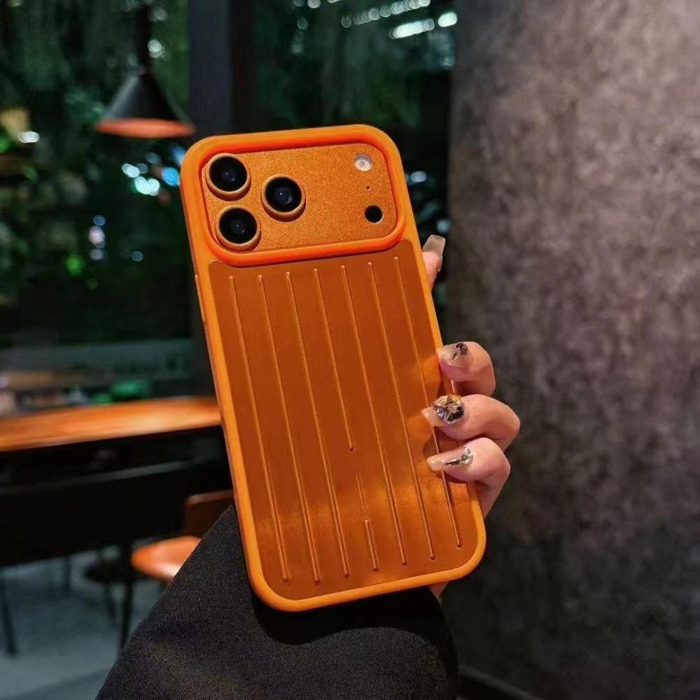 Ins Premium Aluminiumlegierung Handyhülle Für RIMOWA Box Für iPhone 17 Pro Max 16 15 14 13 3D Wellenstreifen Gepäck Verbesserter Fallschutz Schutzhülle