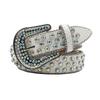 Punk Belt European and American Style AB Colored Diamond Rhinestone Punk Hot Girl Style Belt Men's Women's Belt