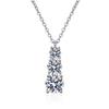 High-End Moissanite Pendant Necklace: Elegant Fairy Style Clavicle Chain with Diamond-Set Design for Women