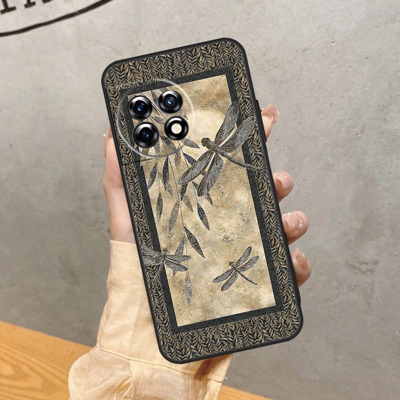 Dragonfly Pattern Case For OnePlus 8 9 10 Pro 15 15R 13 R 12 11 13T 10T 8T Nord CE 5 2 3 4 Lite N20 N30 Cover