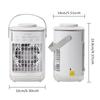 Ar Condicionado para Espaços Pequenos para Casa Portátil Recarregável Ventilador de Mesa Cooler de Ar de Verão com Spray Ar Limpo Úmido para Sala de Escritório