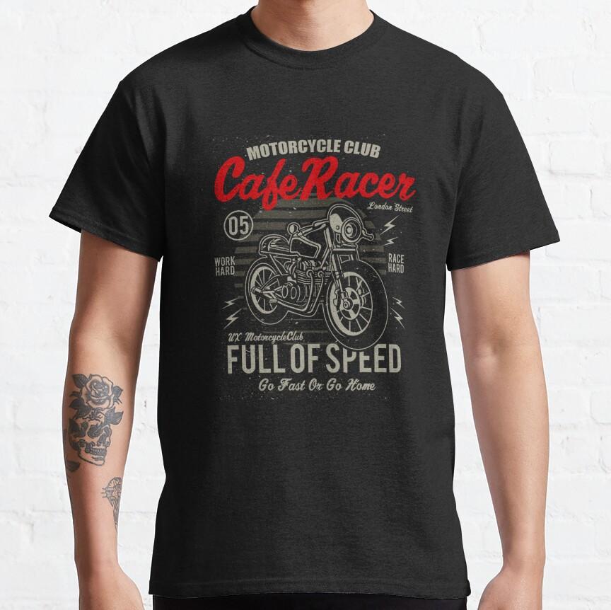 Speed Racer Vintage Classic Motorcycle Racing Genuine Equipment Motor Bike Printed T Shirt 100% Cotton  Plus Size Men's Clothing