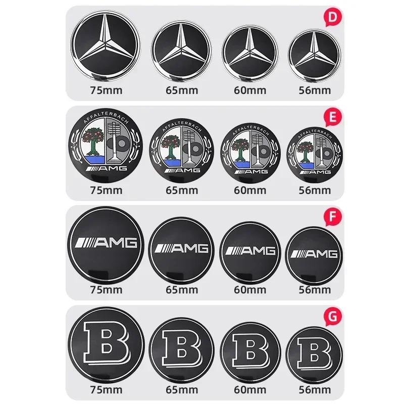 C200 E200 Für Mercedes Benz 56mm 60mm 65mm 75mm Auto Radnabenkappe Emblem Aufkleber Für Mercedes Benz W204 W205 W212 W213 W