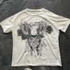 Vintage Y2k Affliction Guitar Wings Grunge Graphic Short Sleeve Print TShirt Unisex Unisex Cotton Harajuku Vintage Streetwear Tops