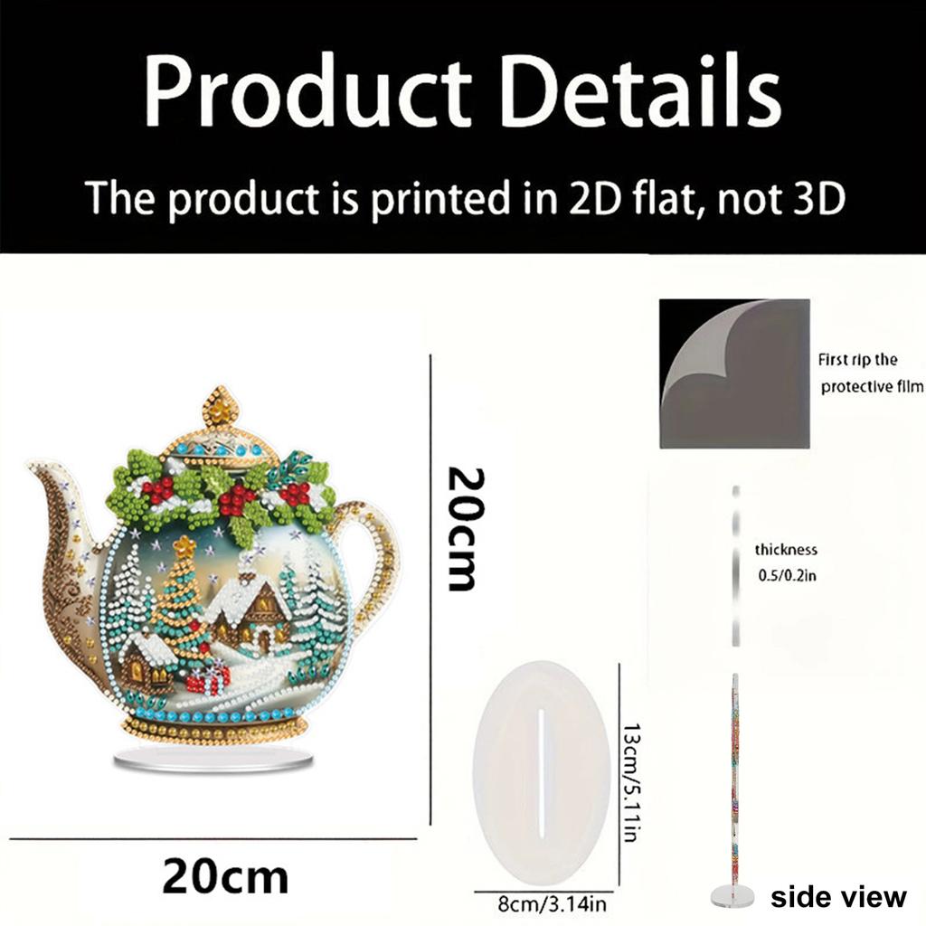 2D Flachdruck DIY Tischplatte Diamantmalerei Ornament-Kits Doppelseitig bedruckt Einseitige Bohrung für Heim-Büro-Schreibtischdeko