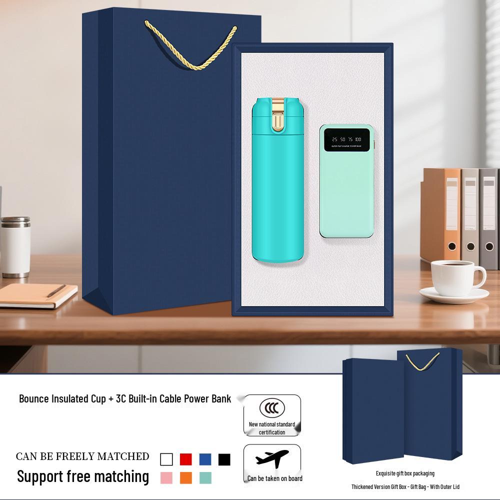 Custom Logo Insulated Mug Gift Set for Company Events and Customer Souvenirs