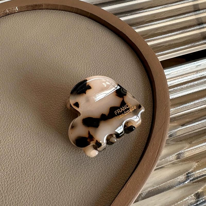 3.5cm Small Hair Claw Acetate Hair Crabs Cute Heart Shaped Hairclips Children Women Girls for Hair Accessories Hairpins Clips