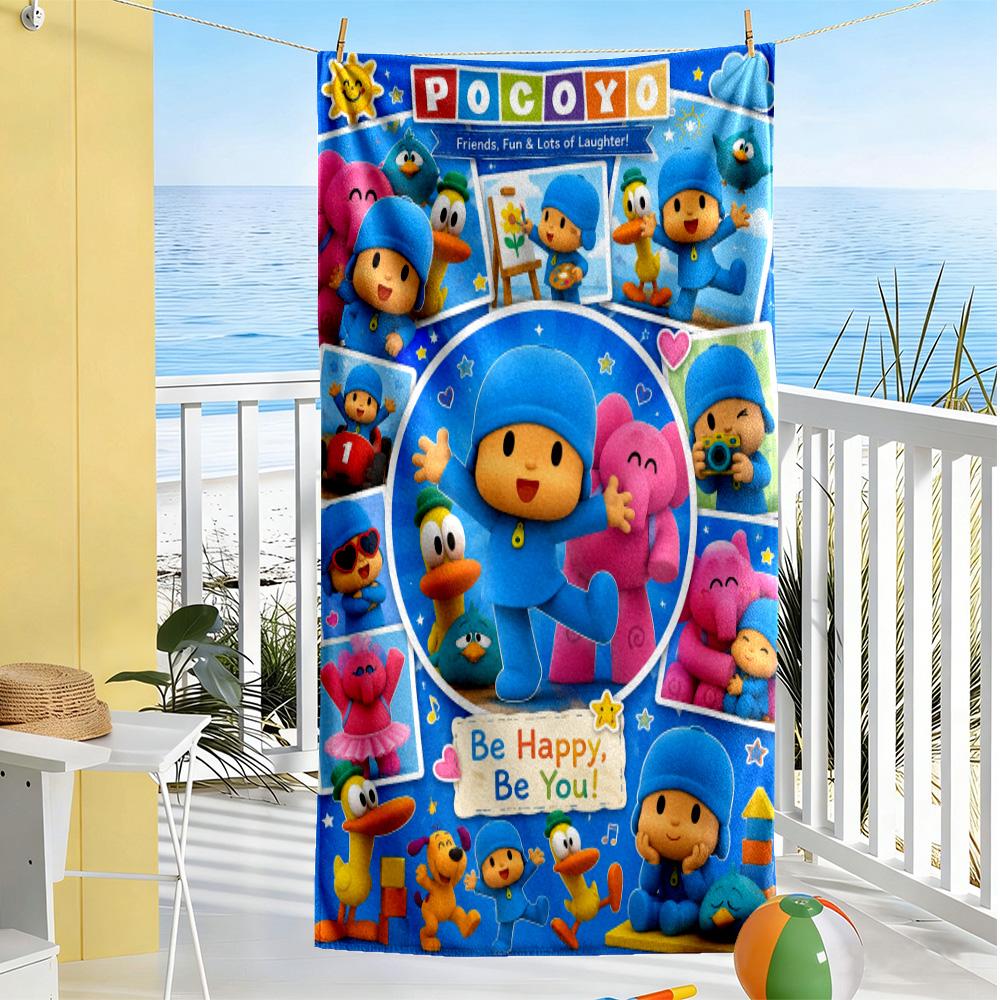 Pocoyo Beach Towel Quick-Dry Soft Microfiber Comfortable Lightweight