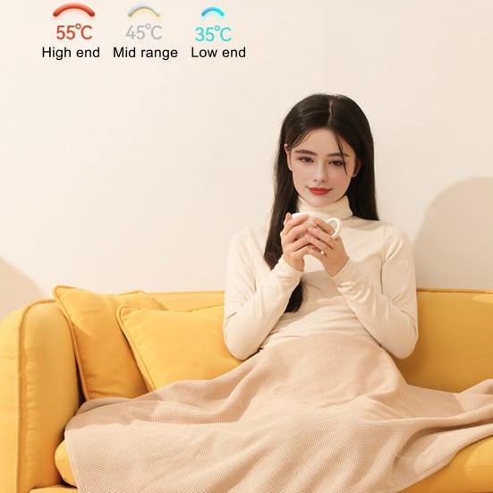 Cobertor Aquecido USB para Acampamento ao Ar Livre Fechamento com Zíper 3 Níveis de Temperatura Infravermelho