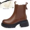 Fashion AIYUQI Snow Boots Women 2025 New Genuine Leather Women Ankle Boots British Style Natural Wool Winter Warm Women Chelsea Boots