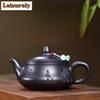 191ml Classic Yixing Purple Clay Teapots Handmade  High Mountains Pot Raw Ore Stone Yellow Mud Kettle Zisha Tea Set Tableware