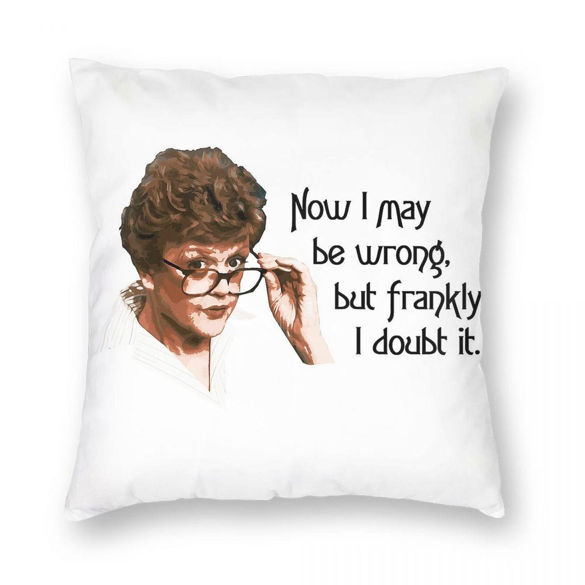 

Murder She Wrote Jessica Fletcher Square Pillowcase Polyester Linen Velvet Pattern Zip Throw Pillow Case Home Cushion Cover 18 12x12Inch