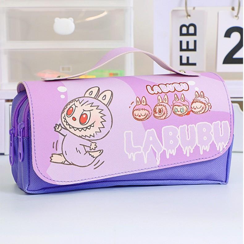

Канцелярский пенал большой вместимости, высокой ценности, пенал для девочек, студенческий, милый мультяшный пенал фиолетовый