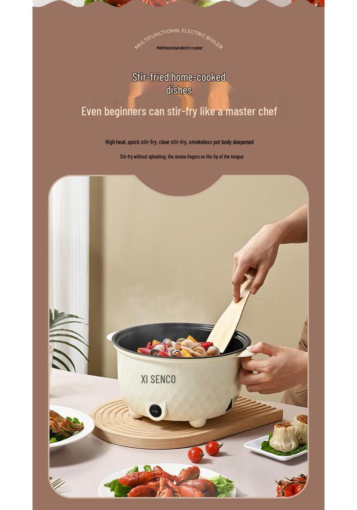 Xiangke Double-Layer Ceramic Electric Cooker: 24CM Non-Stick Hot Pot with Steamer