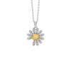 S925 Sterling Silver Necklace Women's Natural Garnet Crystal Stone Olivine Topaz Pastoral Small Daisy Collarbone Chain