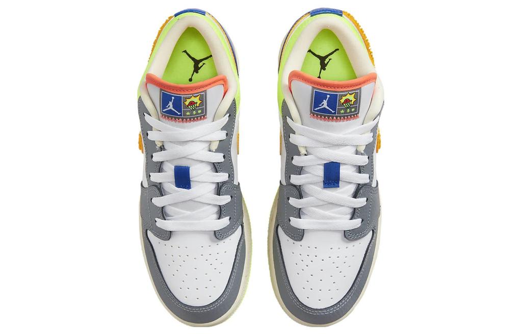 Jordan 1 Low White Coconut Milk Ghost Green Laser Orange (GS)