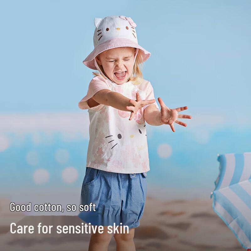 Davibella Hello Kitty Kinder Kurzarm-T-Shirt gegen Milben