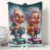 Vintage Skateboard Spaßmuster Flanell bedruckte Decke geeignet für alle Jahreszeiten geeignet für Wohnzimmer Büro Sofa und Reisen