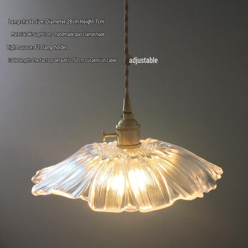 Nordic Retro Brass Glass Pendant Light - Ideal for Bar, Restaurant, Bedside, or Cafe.