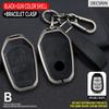 Zinc Alloy+Leather Car Remote Key Case Cover Protective Shell Fob for Ssang Yong 2020 G4 Rexton AutoKeychain Styling Accessories