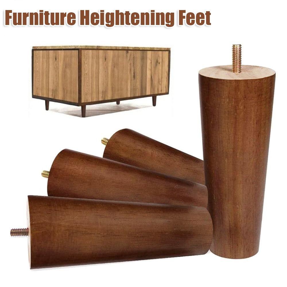8/10/12/15/20cm with Iron Sheet Sofa Legs Solid Wood Furniture Heightening Feet Furniture Legs