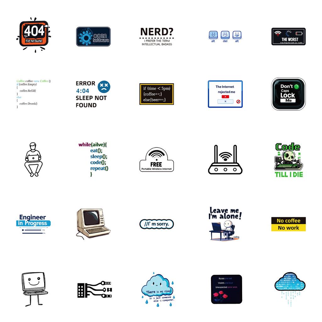 50 Waterproof Decorative Stickers Stickers Decorative Mobile Phone Case Skateboard Notebook