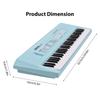 61 Teclado Eletrônico de Teclas Piano Instrumento Musical com Microfone Modo de Alimentação Dupla Música Portátil