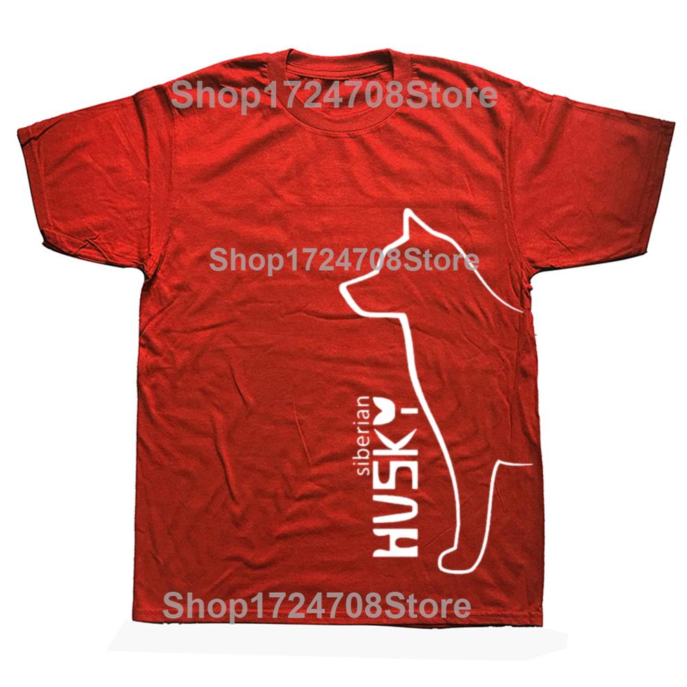 Смешная Сибирская Хаски Собака Щенок Графические Футболки Мужские Женские Мода Повседневная Футболка 100% Хлопок Свободная Оверсайз Футболка S