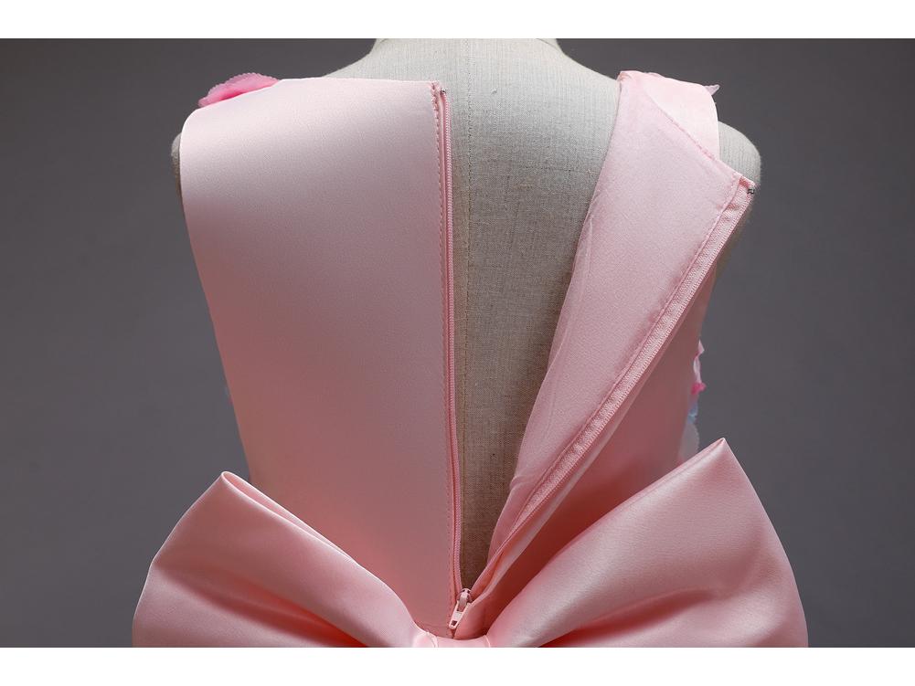 Colorful Princess Puffy Wedding Dress for Girls with Train