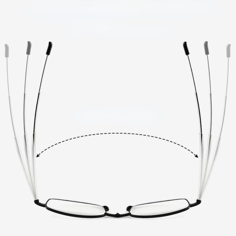 Faltbare Lesebrille Einziehbare Tragbare Alterssichtigkeit Brille Herren Lesebrille mit Brillenetui Unisex HD Brille