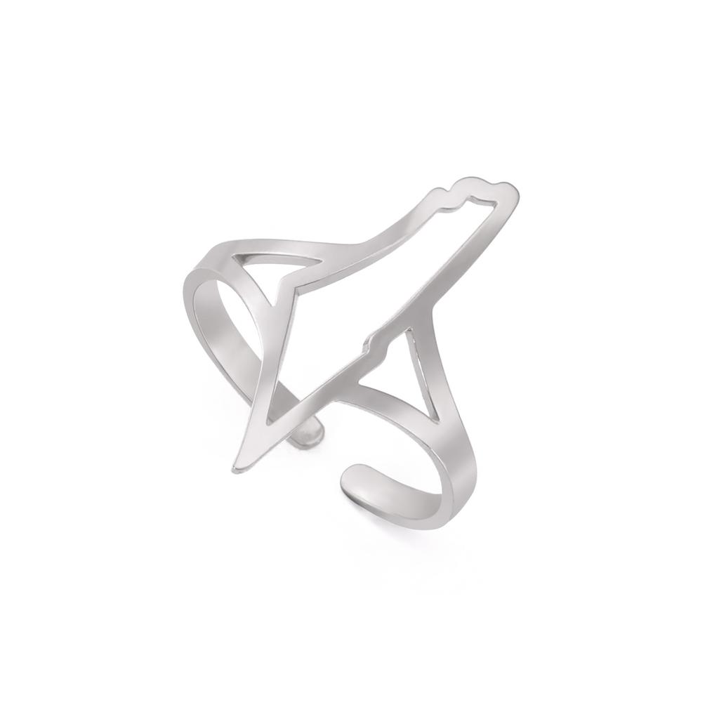 LIKGREAT Hollow Palestine Map Adjustable Finger Ring Stainless Steel Arabic Calligraphy Jewelry for Women Men Birthday Gift