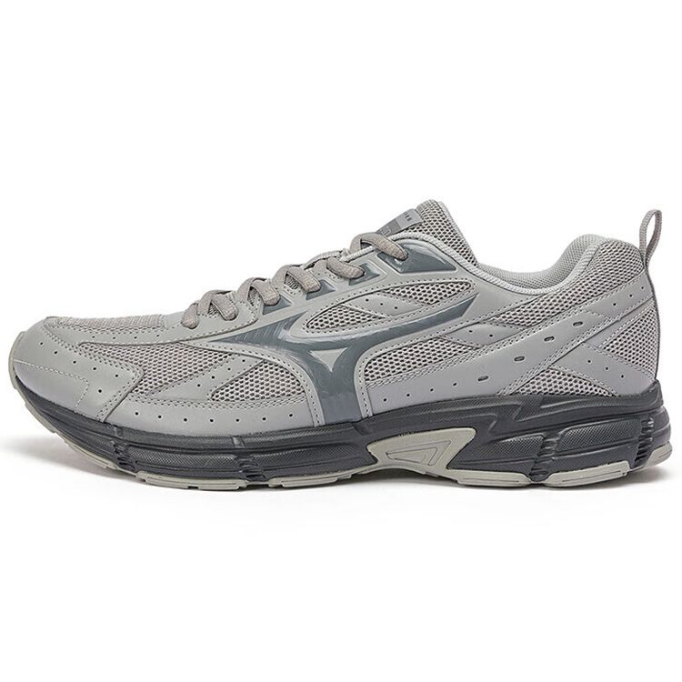 Mizuno Speed Vintage Platform Fabric Leather Cushioning Durable Breathable Rebound Low Top Running Shoes Unisex Grey D1GH223004 44