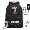 Animation Printing Peripheral Student School Bag Usb Computer Bag Outdoor Backpack