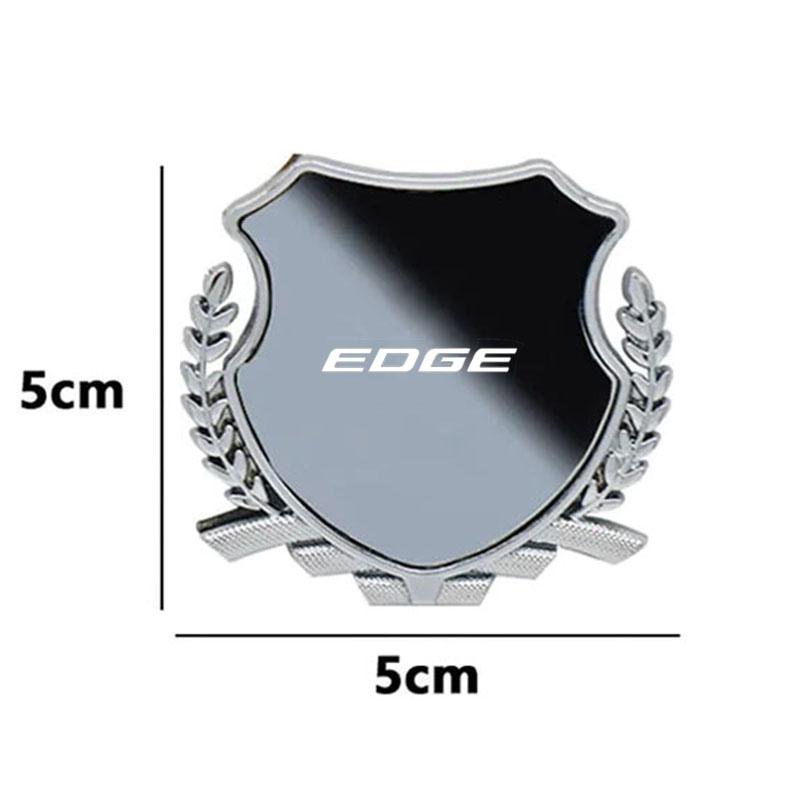 Zinc Alloy Metal Car Fender Emblem Side Window Badge Styling Decal For Ford Edge Logo Exterior Modification Decor Accessories