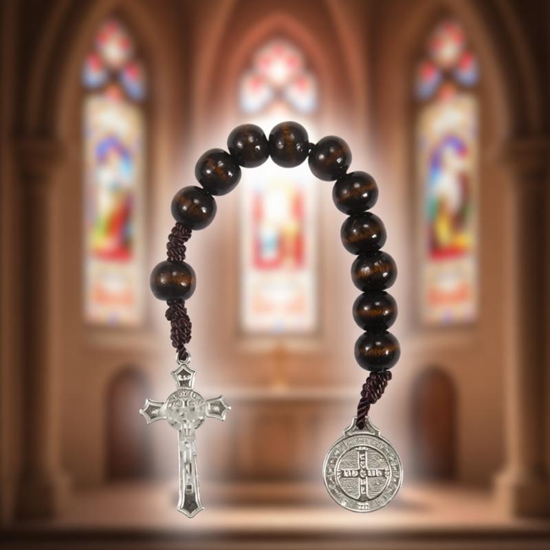 Artisanal Crafted Wooden Crosses Prayer Beads Faith Based Accessories For Christian Meditation And Spiritual Reflection