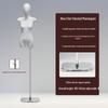 Korean Style Flat Body Female Mannequin with Wide Shoulders for Women's Clothing Display