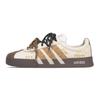 VL COURT 2.0 Rutschfest Abriebfest Niedrig geschnitten Skateboard-Schuhe Unisex Beige Braun JS3003(Team1420-)